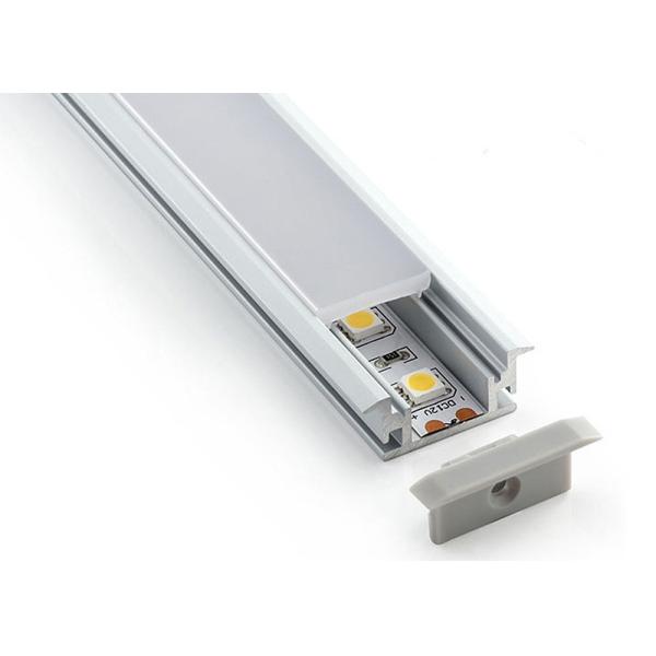 10mm Aluminum LED Profiles For Strip Lights Interior Lighting With Frosted Cover