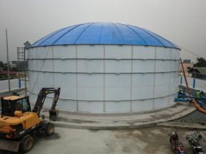 China 6.0 Mohs Hardness Glass Fused To Steel Tanks For Landfill Leachate Storage on sale
