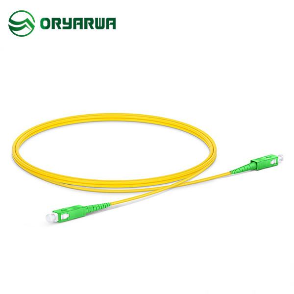 SC APC To SC APC Simplex Single Mode Patch Cord LSZH PVC