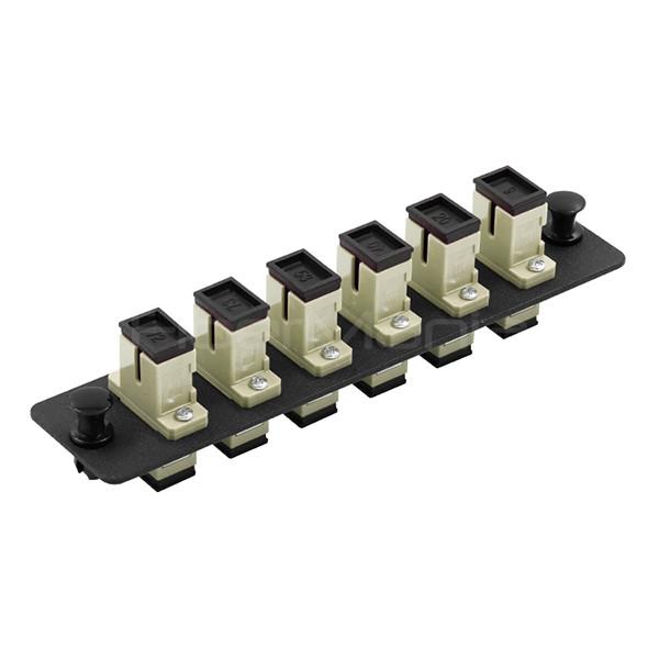 Quality OEM SC Adapter Panel 6 Ports Loaded W/6 SC Single Mode Or Multimode Adapter LGX Patch Panel for sale