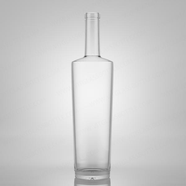 Customized Logo Glass Bottle for Rum Vodka Whisky Tequila Gin 750ml Super Flint Glass