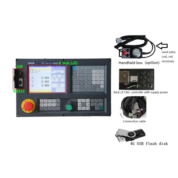 4 Axis 300m/min support USB PLC program 1um precision CNC Milling Machine Controller