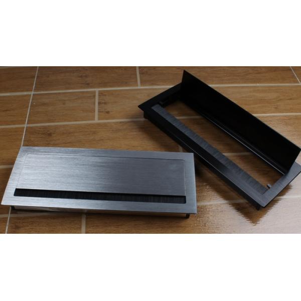 Brushed Silver Aluminum Table Top Management Box For Office Furniture