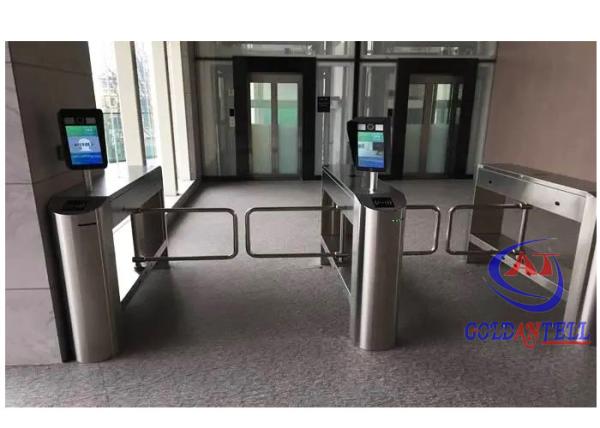 Quality Outdoor Waterproof Swing Barrier Gate With QR Code Reader RS485 TCP/IP port for sale