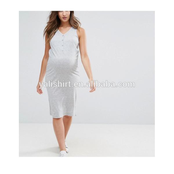 New maternity clothing v neck sleeveless cotton dresses for women