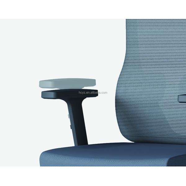 Adjustable Armrest Swivel Office Chair for Staff Conference Room Mid Back Mesh Design