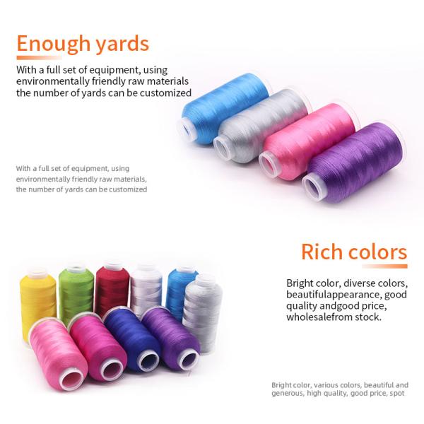 125G Embroidery Thread 120D 5000Y Polyester Thread for High Speed Embroidery Machine