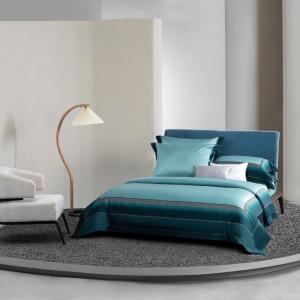 Customized Washed Cotton Double Layer Yarn Quilt Cover and Bed Sheet Set for Weddings