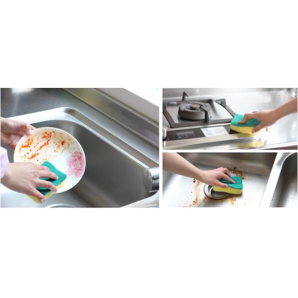 Heavy Duty Dish Washing Sponge With High Density Polyester Fiber Material