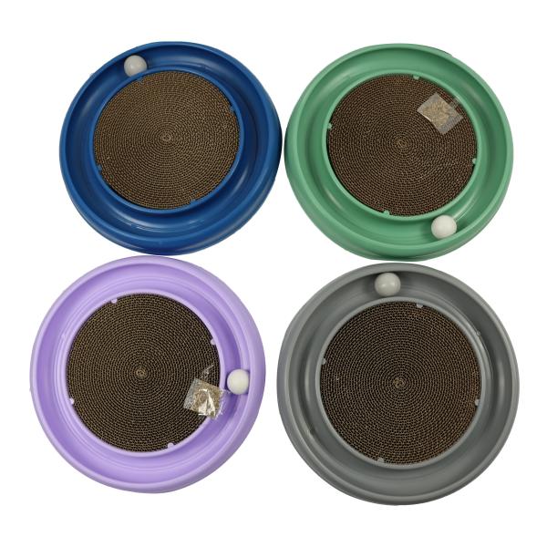 Circle Cat Scratcher Toy With Ball For Large Cats Tower Cardboard 0.565kg
