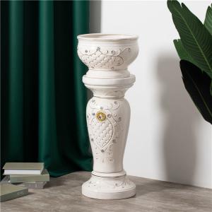 Wholesale Modern Minimalist Home Livingroom Decoration Piece Flower Vase Roman Column Tall Ceramic Vases For Home Decor from china suppliers