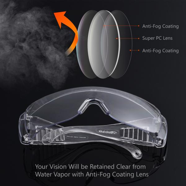 SAFEYEAR SG035 Safety Glasses Goggles Anti Scratch Anti Fog Medical Safety