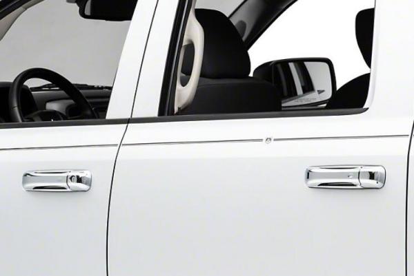 Dodge RAM 1500 4 Door 2009 - 2013 Chrome Auto Accessories Door Handle Covers Without Passenger Keyhole