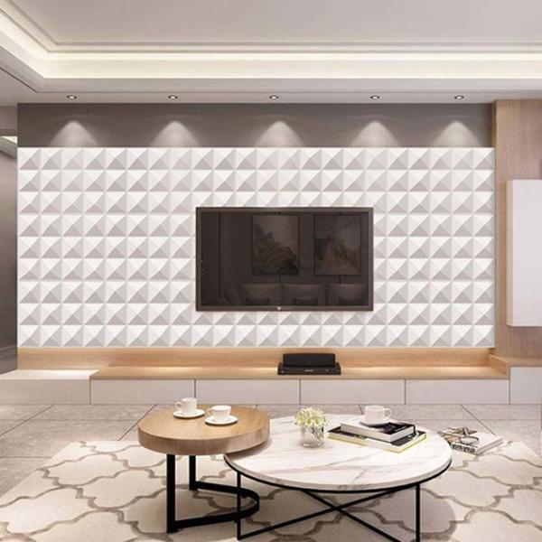 Home Decorative Modern 3D Wall Panels PVC For Home Interior