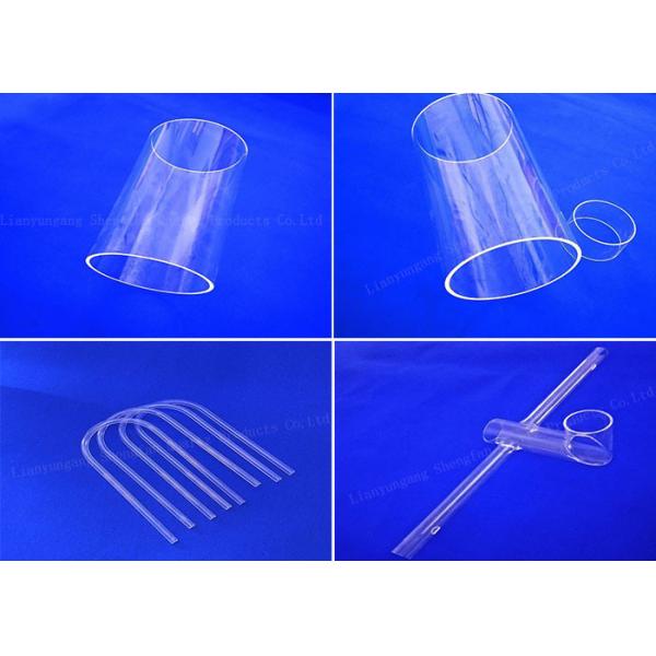 Chemical Resistant Glass Capillary Tube , Flat Bottom Test Tubes Anti Acid Customized Shape Quartz Glass Tube