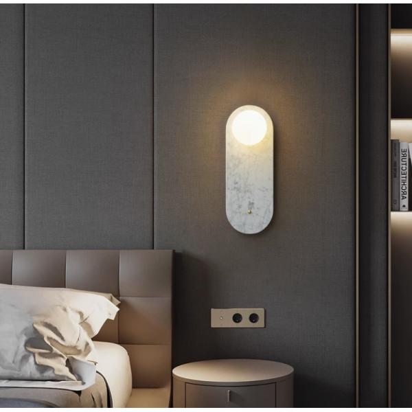Hotel villa background wall decoration lamp B&B guest room natural marble entrance bedroom wall lamp