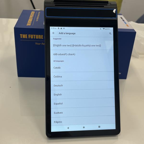 Quality Small Android POS Terminal With TMS 2.4 320*240 Customer Display  8 800*1280 IPS Resolution for sale