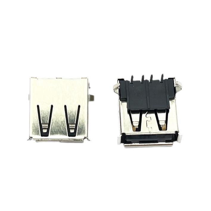 Wholesale PBT 90 Degrees 2.0 USB Socket Connector 4Pin A Female 1.0AMP from china suppliers