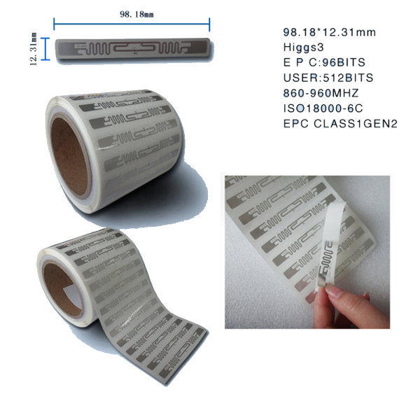 PVC PET 9640 Wet Inlay RFID Tag UHF Waterproof Weatherproof