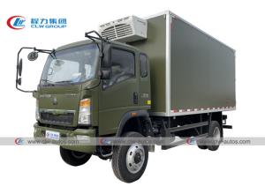 China HOWO 4x4 AWD Thermo King Freezer Refrigerator Box Truck 10Tons 10MT For Meat Transport on sale