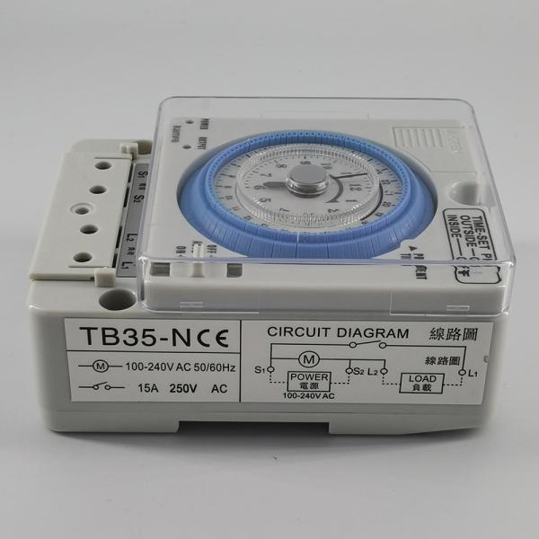 TB35-N AC220V 10A mechanical timer manual 24h time switch with battery