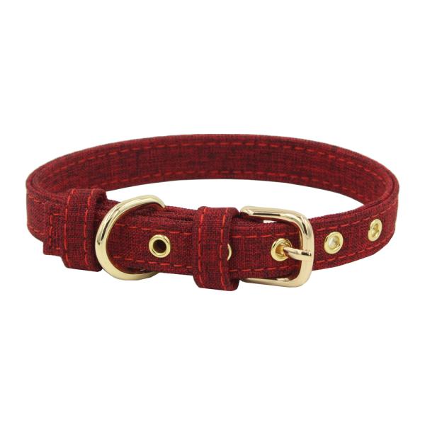 Custom Double Layer Sewing Canvas Dog Collar Leash Harness Set Durable