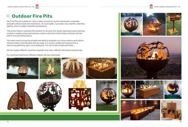 Metal Stamping Firebowl Customized Steel Fire Pits Weather Resistance