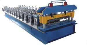 ISO Glazed Tile Roll Forming Machine 4m/min Hydraulic Guide Column