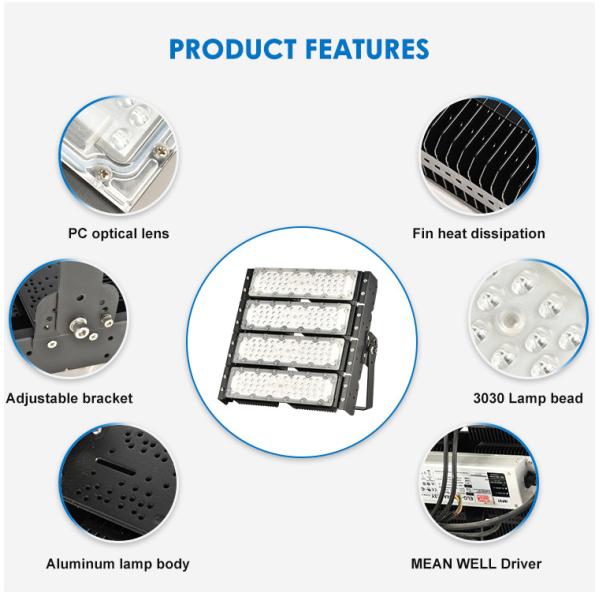 IP66 High Powered LED Flood Security Lights 200w 250w 300w 400w 500w 600w Led High Mast Flood Light With SKD Housing