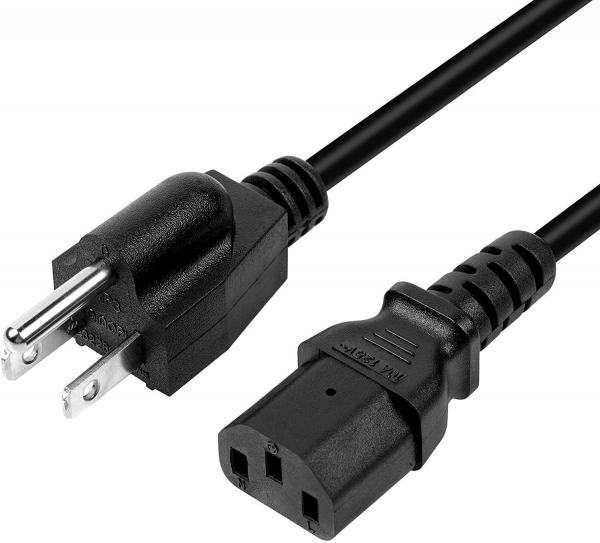 UL Listed Appliance Power Cord Electric 10A 125V 3 Prong Laptop Power Cord