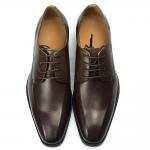 Brown Color Mens Leather Casual Shoes Low Heel Shoe Height Business Affairs