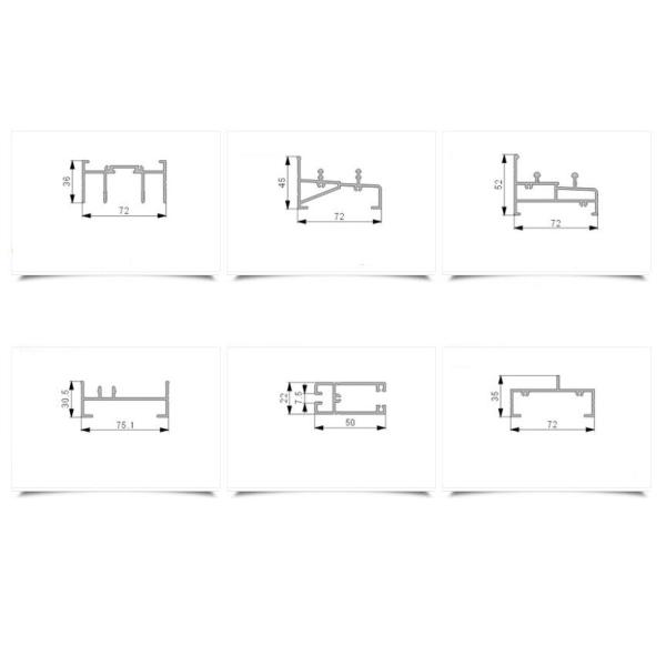 Double Glazed 6063 Aluminium Window Extrusion Profiles , 6061 Aluminium Sliding Window Profile