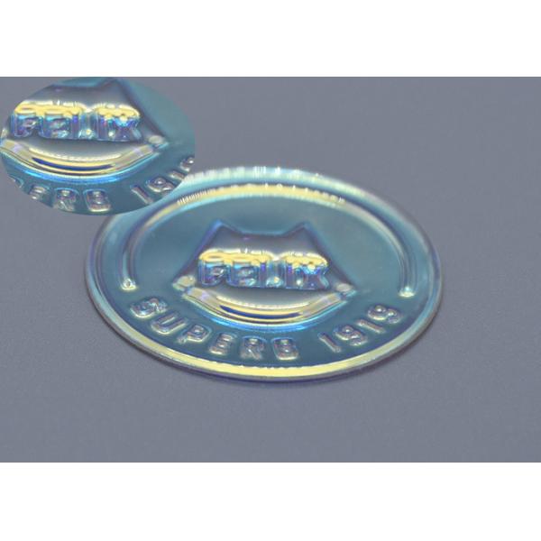 Transparent Rainbow Apparel Patch Custom Embossed 3D Logo PVC Film Material
