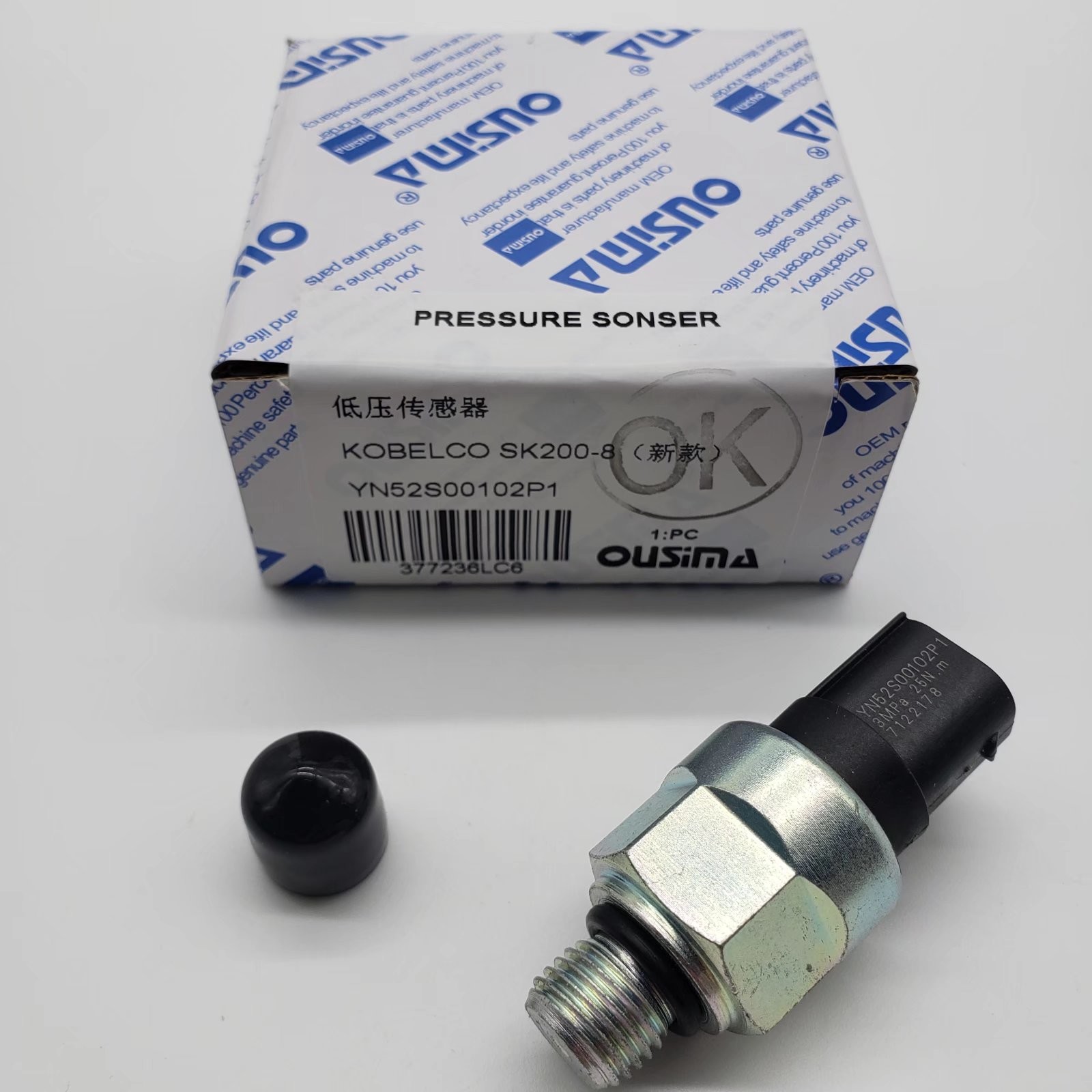 Wholesale Kobelco SK200-8 Excavator Sensor , YN52S00102P1 Low Pressure Oil Sensor from china suppliers