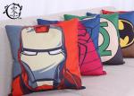 Marvel Heros Canvas Silk Cotton Decorative Cushions Pillows Zipper Hulk Captain