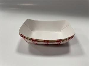 Wholesale FSC Red And White Paper Food Trays Cardboard Takeaway Trays For Bakery from china suppliers