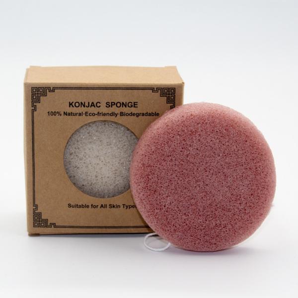MSDS 100% Natural Red Clay Konjac Sponges Soft Facial Cleansing Sponge
