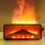 Flame Effect LED Fireplace Lamp With Aroma Diffuser Function Multicolored