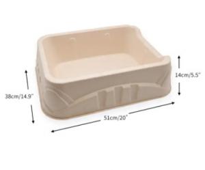 Wholesale Bamboo Fiber  Disposable Litter Boxes Eco Friendly Molded Pulp Paper Litter Box from china suppliers