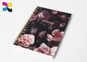 China Rose Metallic Color Wire Binding Spiral Notebook Printing / Spiral Bound Printing Services on sale