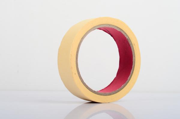 Quality Yellow Crepe Paper Automotive Masking Tape , Different Types Of Masking Tape for sale