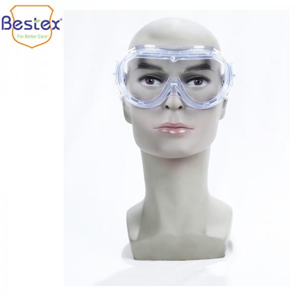 Quality PVC 6.8mm Fogproof Eye Safety Glasses With Side Shields for sale