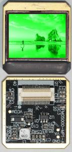 Single Green Display Micro OLED Microdisplay with Square Color Pixel Arrangement and 0.96 Inch Size