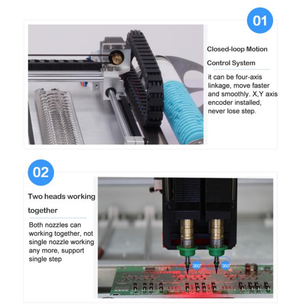 CHM-T48VA 4000cph PCB Pick And Place Machine Manual Nozzle Change