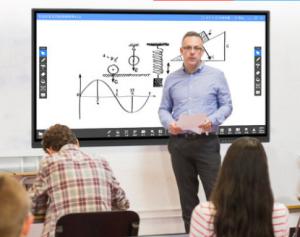 Dual OS A53 X 2 Electronic Interactive Whiteboard For Classroom
