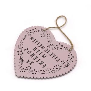 Wholesale Home Decor Wooden Wall Plaques Love Shape , Wooden Craft Signs With Sayings from china suppliers