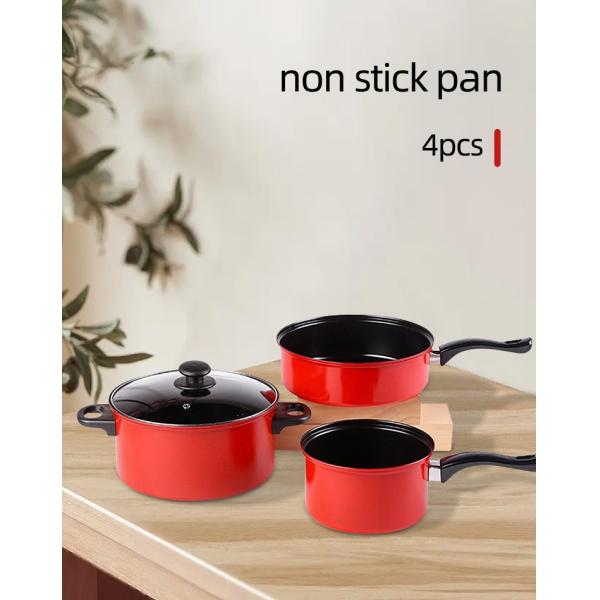 Multifunctional Kitchen Iron Non Stick Pans And Pots Set With Lid
