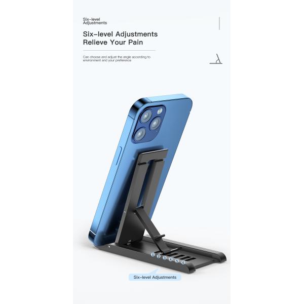 Six Level Adjustments Desktop Phone Stands Foldable Adjustable