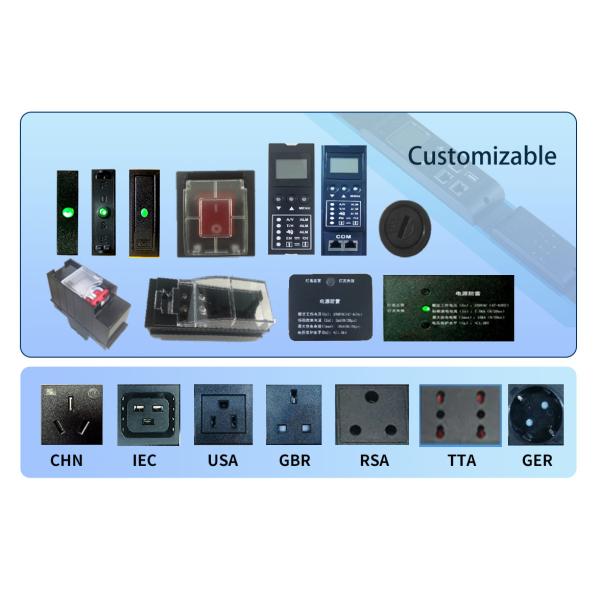 Computer Room Power Distribution Unit With Current Voltage Power Monitoring Module