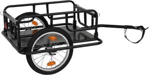 Wholesale Foldable Bike Cargo Trailer with Bike Hitch, Bicycle Wagon Trailer with 16 Wheels & Reflectors, Large Loading from china suppliers